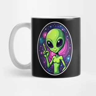 Cosmic Command: The Pointing Alien Mug